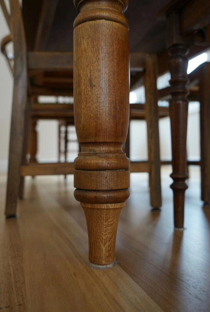 Old time favourite table raised with custom leg extension