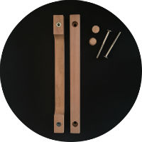 Back to back fitting kit rectangular handles