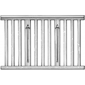 Slat & motif balustrade kit finished panel