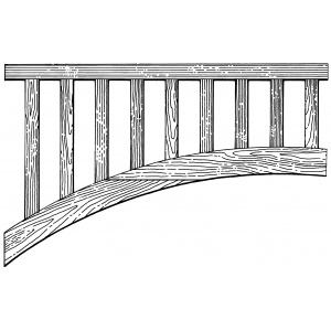 Arched slat fretwork