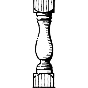 Turned fretwork spindle