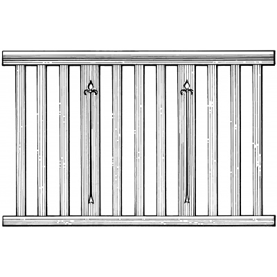 Slat & motif balustrade kit finished panel