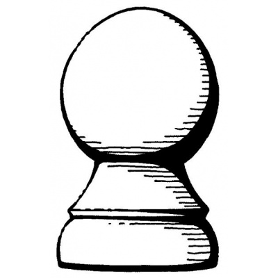 Ball fence knob capital - C1