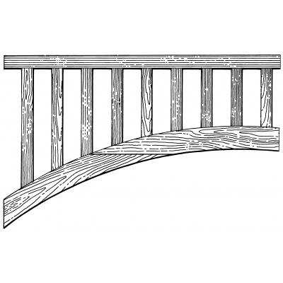 Arched slat fretwork