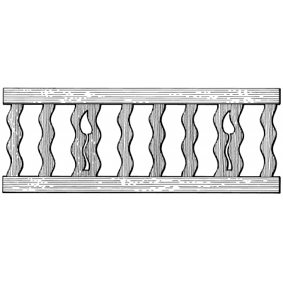 Squiggle & motif straight fretwork