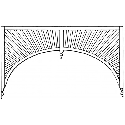 Sunburst hallway fretwork