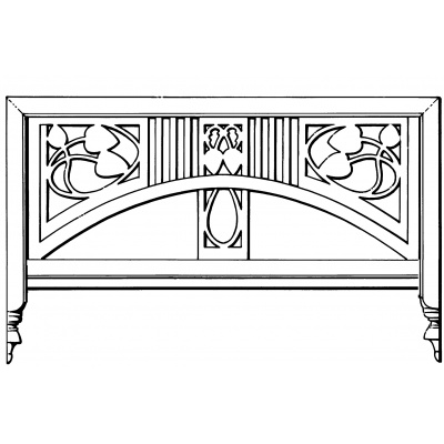 Art Nouveau fretwork - small